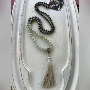 Silvery Mala necklace